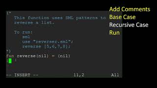 SML (Standard ML) reverse function
