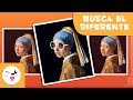 Adivina cuál es el cuadro diferente - Atención visual para niños - Día Internacional de los Museos