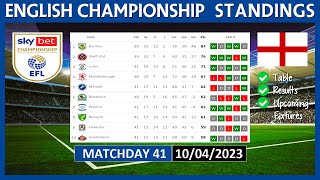 EFL CHAMPIONSHIP TABLE TODAY 2022/2023 | EFL CHAMPIONSHIP POINTS TABLE TODAY | (10/04/2023)