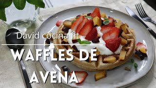 WAFFLES DE AVENA y platano super saludables