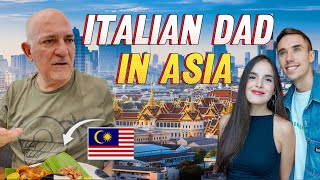 Italian Dad's FIRST time in Asia 🇲🇾🇹🇭 | Tasting Malaysian, Thai and Indian Food