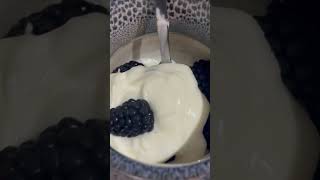 Delicious Snack Greek Yoghurt with Blackberries #shorts_video #yummy