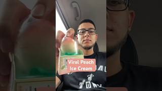 Viral Peach Ice Cream! Let’s take a bite and see what the hype is all about! #icecream #peach