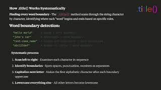 Learn about title() in Python - From course I built 2 years ago #pythonprogramming