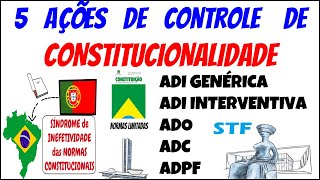 5 Ações de CONTROLE de CONSTITUCIONALIDADE | LEGITIMIDADE e a SÚMULA VINCULANTE