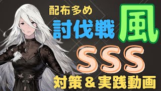 討伐戦　風(火攻め)　目指せSSS　配布キャラ多め　オススメ武器＆編成＆実践動画　紹介[リィンカネ]