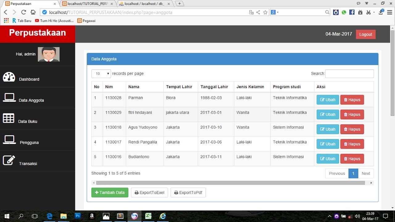Part2 Tutorial Membuat Aplikasi Perpustakaan Dengan Php Mysql Dan Hot Part2 Tutorial Membuat Aplikasi Perpustakaan Dengan Php Mysql Dan Hot