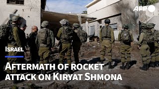 Aftermath of rocket attack on Israel's Kiryat Shmona | AFP