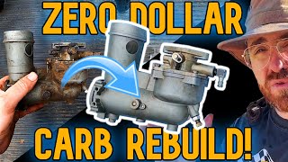 Briggs and Stratton Carburetor Repair!  (Foolproof) Zero dollar rebuild for Cast Iron 16hp