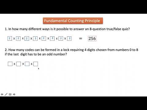 Problems Involving Fundamental Counting Principle - YouTube