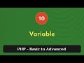 10. Variable | PHP Tutorial | Basic to Advanced | PHP 8.2