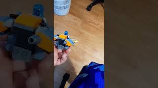 lego motorcycle in future fall on the floor