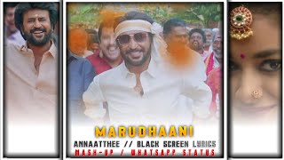 Marudhaani Sevappu Annaatthe Lyrics 💯 Black Screen Whatsapp Status🔥| ARM ツ