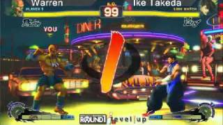 SSF4 AE: Warren (Dhalsim) vs Ike Takeda (Yang) - levelup (Round One Arcade)