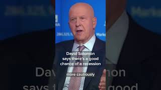 Goldman CEO David Solomon says there’s a good chance of a recession #Shorts