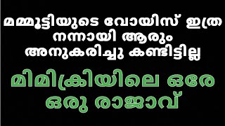 മമ്മൂട്ടിയുടെ ശബ്‌ദം ഇത് പോലെ ആരും അനുകരിച്ചിട്ടില്ല mammootty