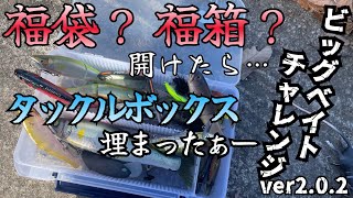 【バス釣り】福袋…福箱開封します！ハスフラットが欲しかったんだけど…中のビッグベイトが色々ヤバいです。 プチ鳶