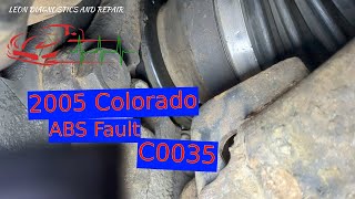 2005 Colorado ABS Fault C0035