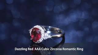 Dazzling Red  AAA Cubic Zirconia Romantic Ring