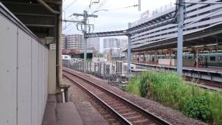 空笛あり！横浜駅 横浜線直通快速八王子行 接近放送～入線シーン