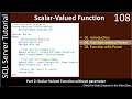 Scalar Valued Functions | Part 2 - Without Parameters | SSMS TSQL Tutorial #108