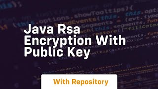 java rsa encryption with public key