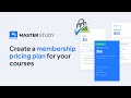 How to create a membership pricing plan in MasterStudy LMS WordPress Plugin | StylemixThemes