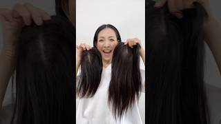 百合子ウィッグ　レミー人毛　ヘアピース 前髪ウィッグ