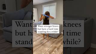 Loop resistance band seated exercises for stronger knees