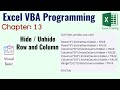 Hide Unhide Row Column Using VBA Code | Excel VBA Programming (Chapter 13)