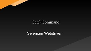 Selenium WebDriver Command || Browser Command