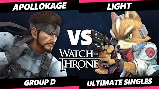 WTT 2023 - ApolloKage (Snake) Vs. Light (Fox) Smash Ultimate - SSBU