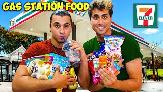 Eating Only GAS STATION FOOD For 24 HOURS!