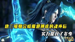 斗罗大陆：唐三吸收完暗魔邪神虎的魂环后，实力提升了多少？