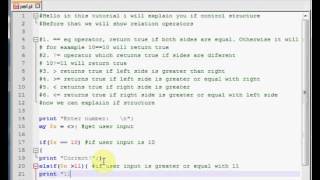 Perl Beginner Tutorial #Relational Operators #IF Control Structure - Part 9