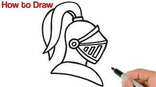 How to Draw Knight Helmet
