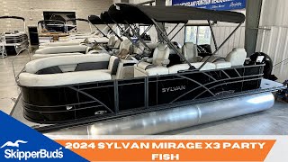 2024 Sylvan Mirage X3 Party Fish Tri-Toon Tour SkipperBud's