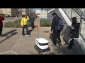 Robots delivering food on UTD campus