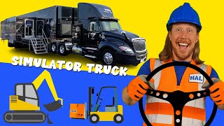 Handyman Hal explores a Semi Truck | Excavator and Forklift Simulator