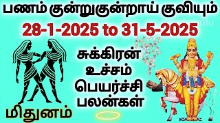 mithunam sukran uchcha peyarchi palan 28-1-2025 #sukran #horoscope #rasi #rasipalan #mithuna #gemini