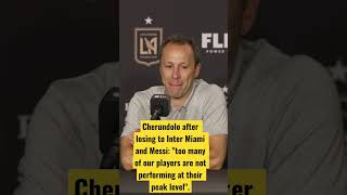 Cherundolo after losing to Inter Miami and Messi: "too many of our players are not performing”