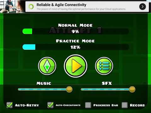 Completing Geometry Dash Polargeist Practice Mode! - YouTube