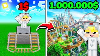 Tô Gà Mở Công Viên Giải Trí 1$ Vs 1.000.000$ Trong Minecraft