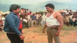 Powerful Shirtless Action Scene | Police Tiger Prabhakar Fights With Sudheer | Tiger Kannada Movie