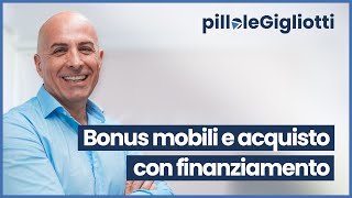 Bonus mobili e acquisto con finanziamento