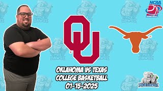 Oklahoma vs Texas 1/15/25 Free College Basketball Picks and Predictions | NCAAB Picks