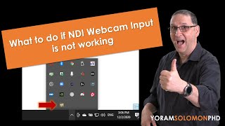 NDI Webcam Input not running (for OBS and Zoom)