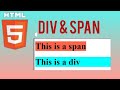 DIFFERENCE BETWEEN div and span tag