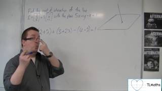 OCR MEI Core 4 4.25 Finding the Point of Intersection of a Line and a Plane