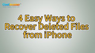 How to Recover Deleted Files from iPhone with/without Backup